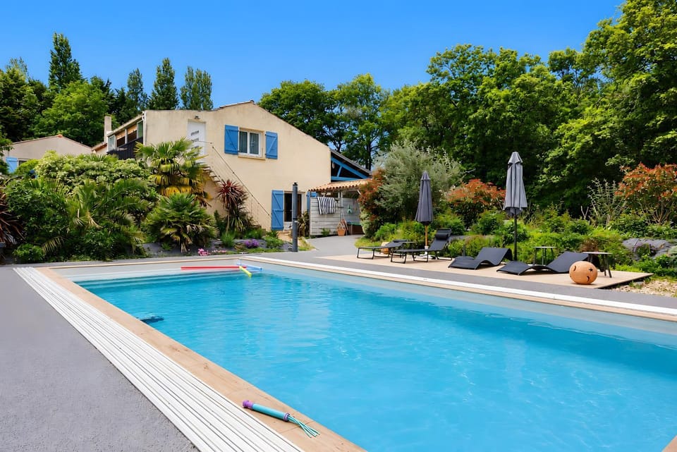 Property building, Living room, Swimming pool