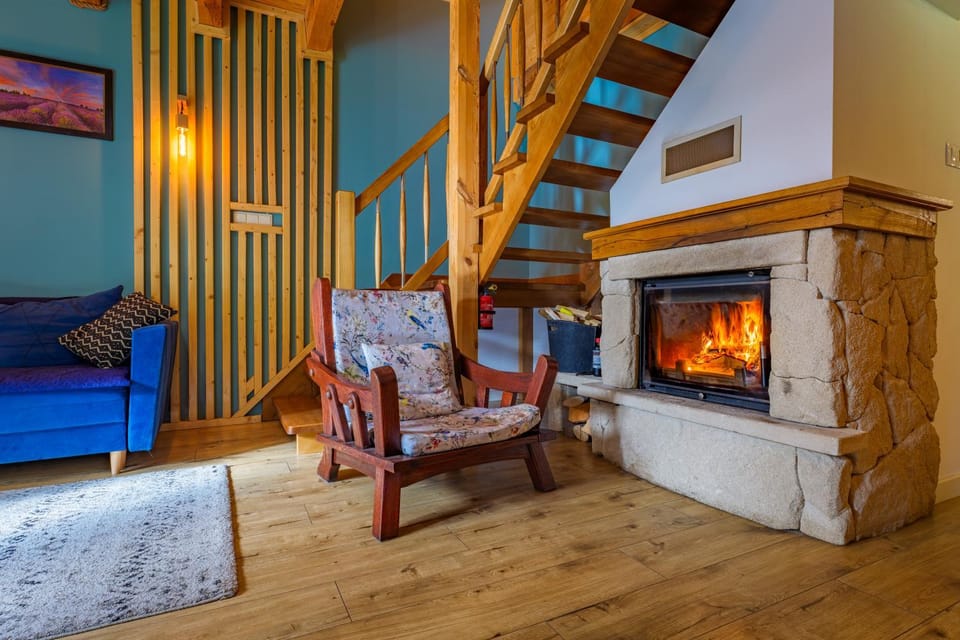 Living room, fireplace