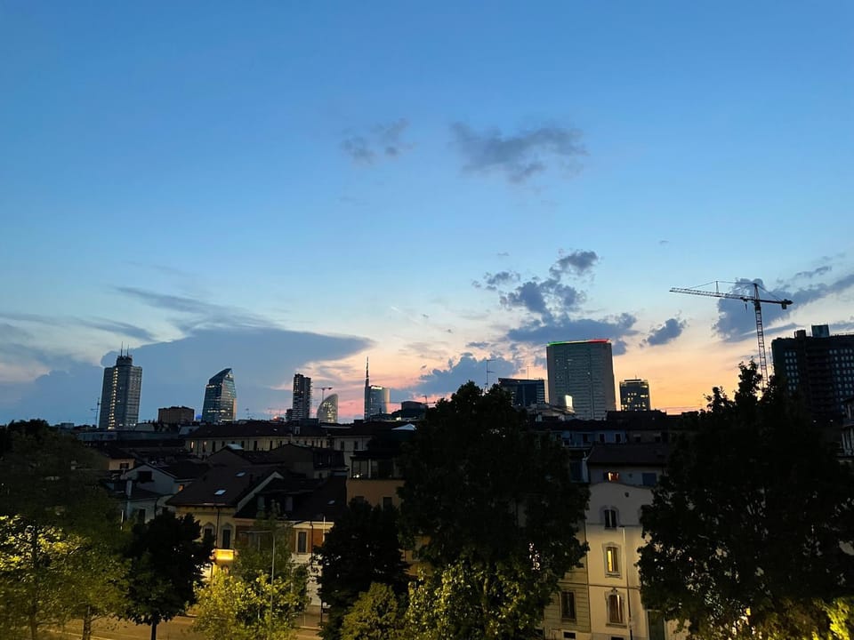 Neighbourhood, City view, Sunset
