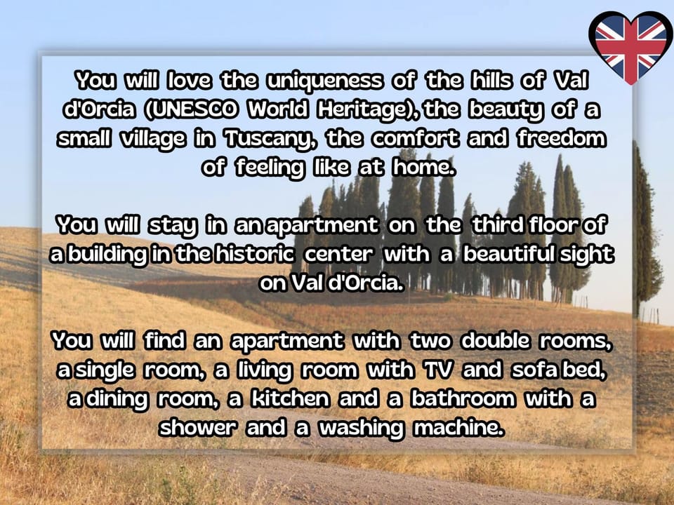 Anima d'Orcia - Ampio appartamento in pieno centro storico! Apartment in San Quirico d'Orcia