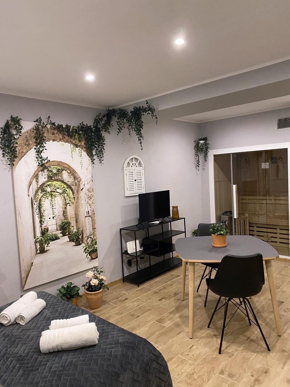 Sauna, TV and multimedia, Living room, Photo of the whole room, Seating area, Dining area, Evening entertainment