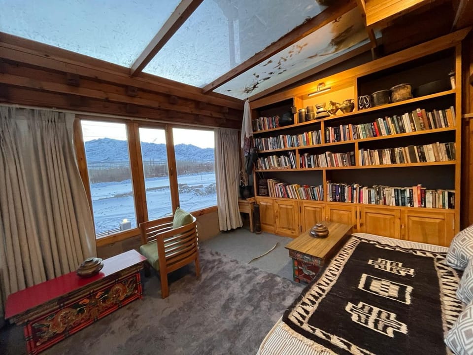 Library, Living room, River view