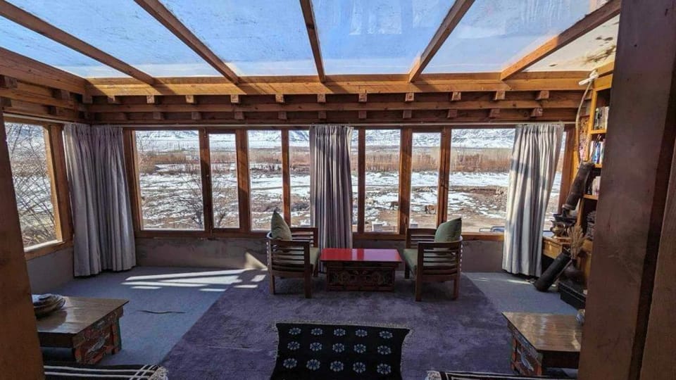 Natural landscape, Winter, Library, Living room, Seating area