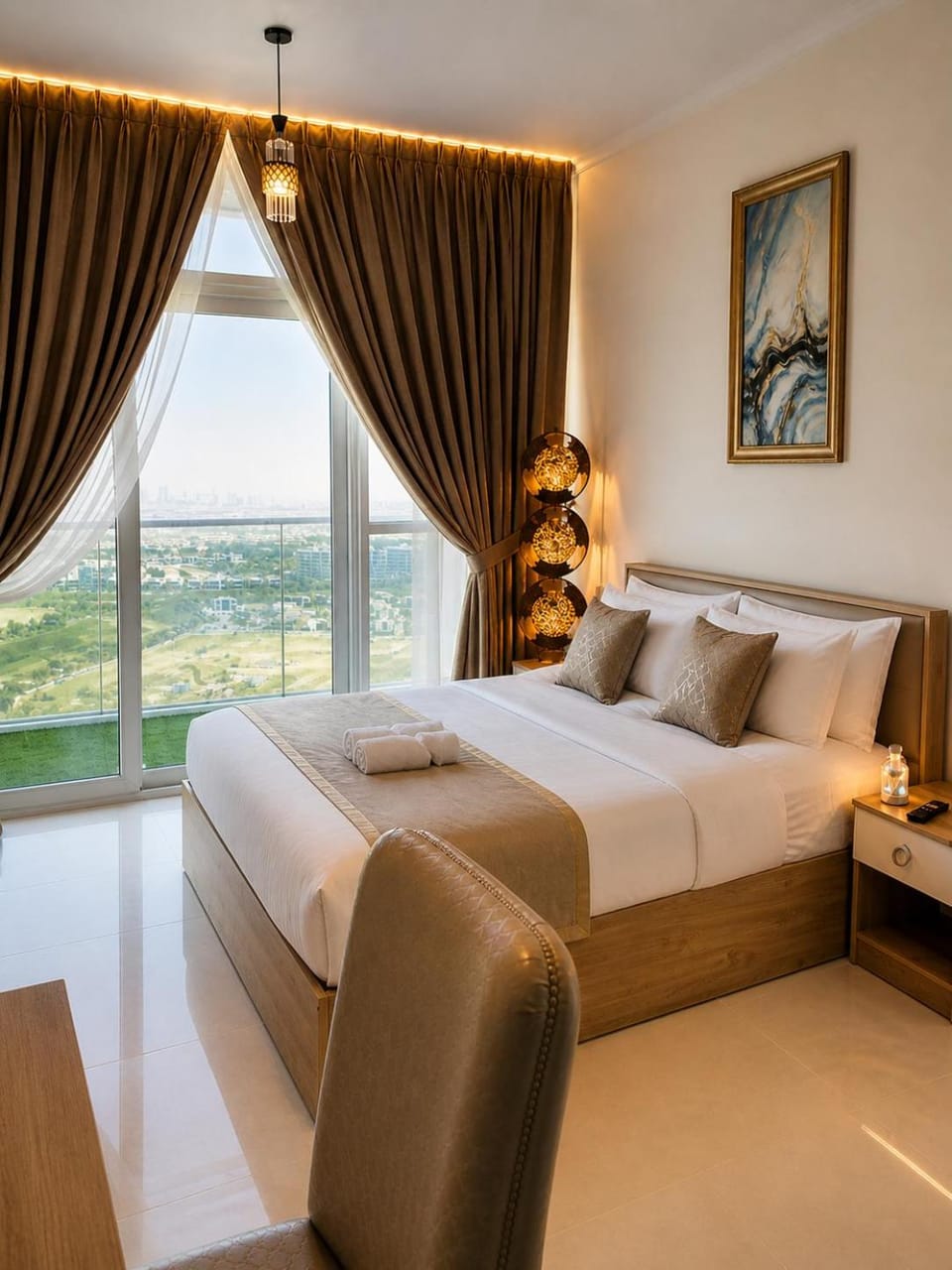Heaven Escape surrounded by stunning golf view High floor -Netflix-GYM-pool -perfect vacations Apartment in Dubai
