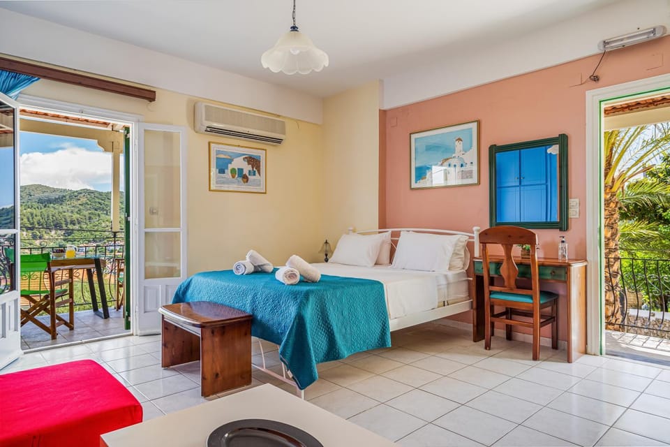 Property building, Living room, Bedroom