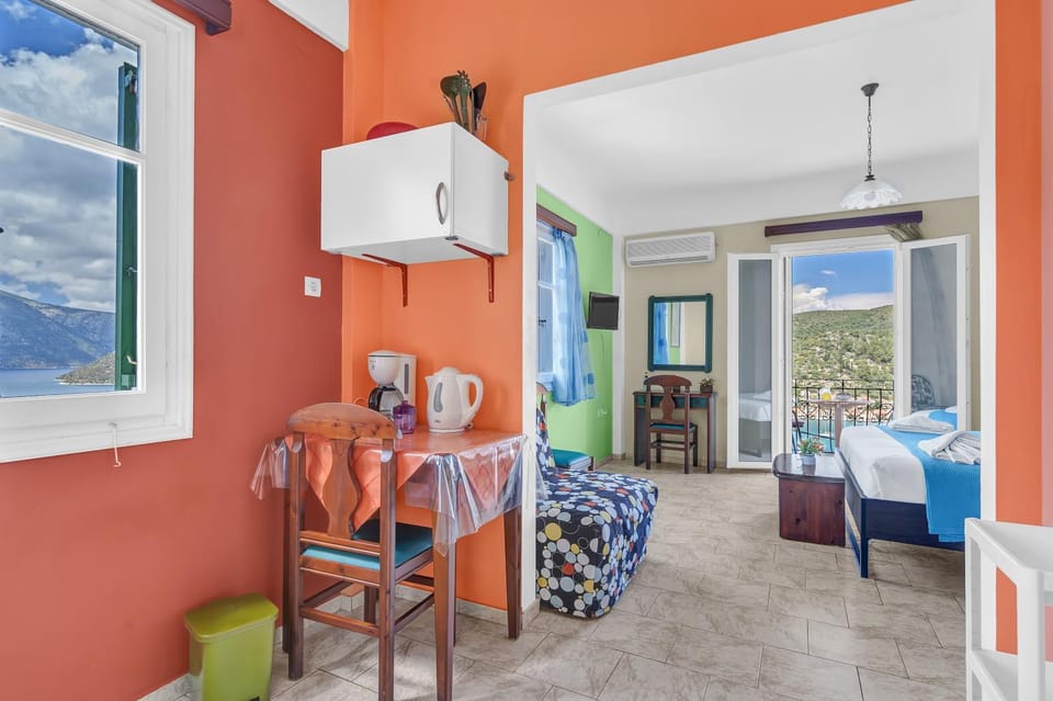 Property building, Living room, Bedroom