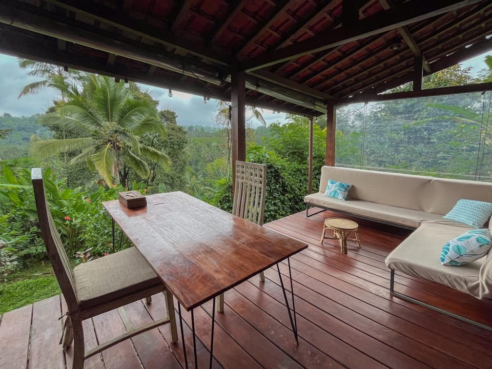 Balcony/Terrace, Living room, Seating area, Garden view