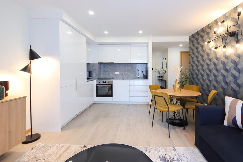 Kitchen or kitchenette, Living room, Dining area