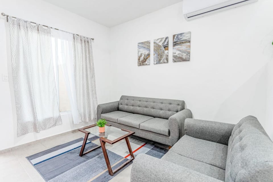 Living room, Seating area, air conditioner