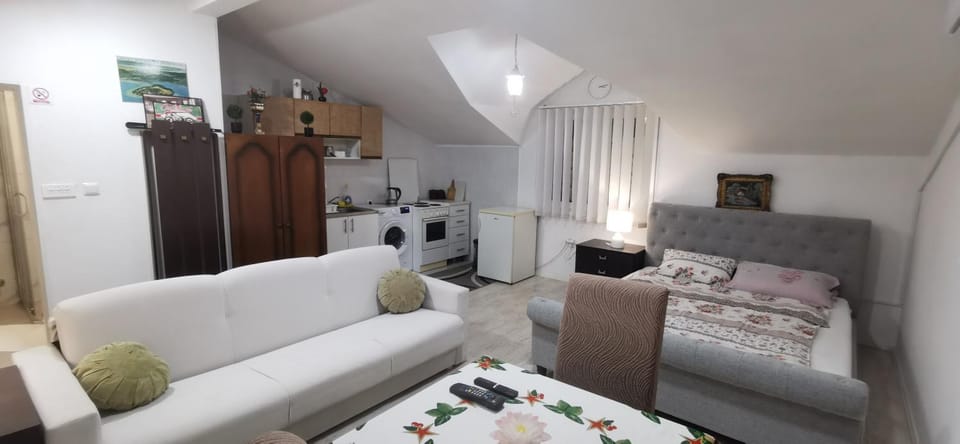 Bed, Kitchen or kitchenette, Living room, Seating area, Bedroom, wardrobe