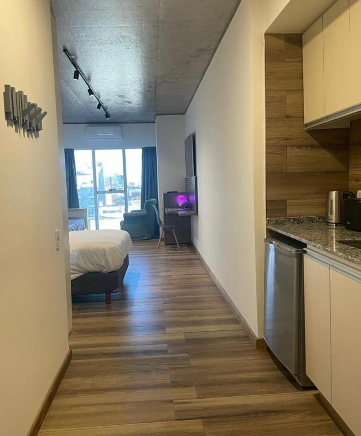 Kitchen or kitchenette, Living room, Seating area