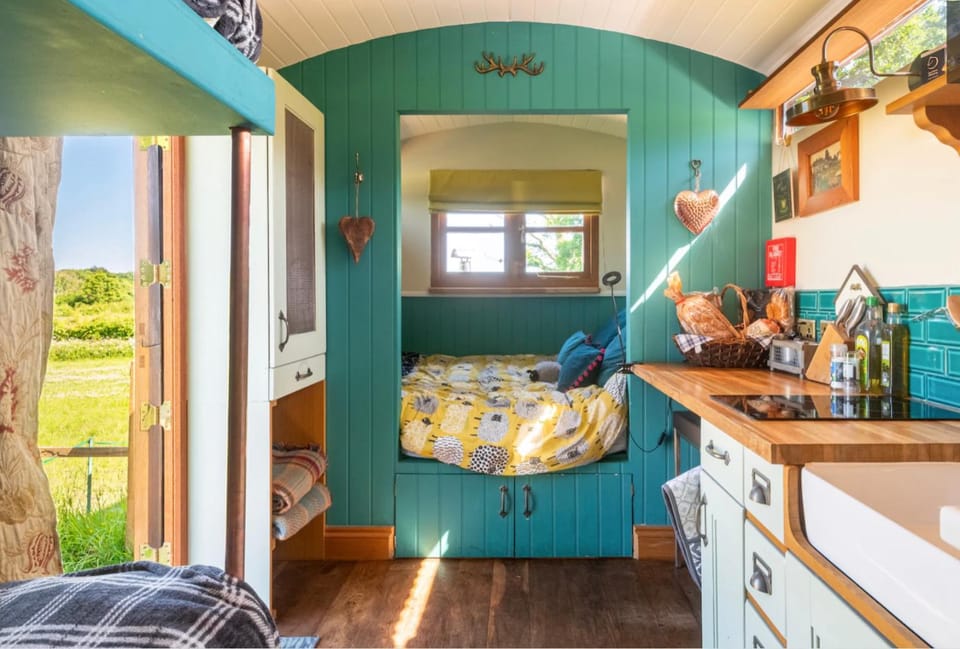 Shepherds Hut with Scandinavian Hot Tub and hydromassager Apartment in New Forest District