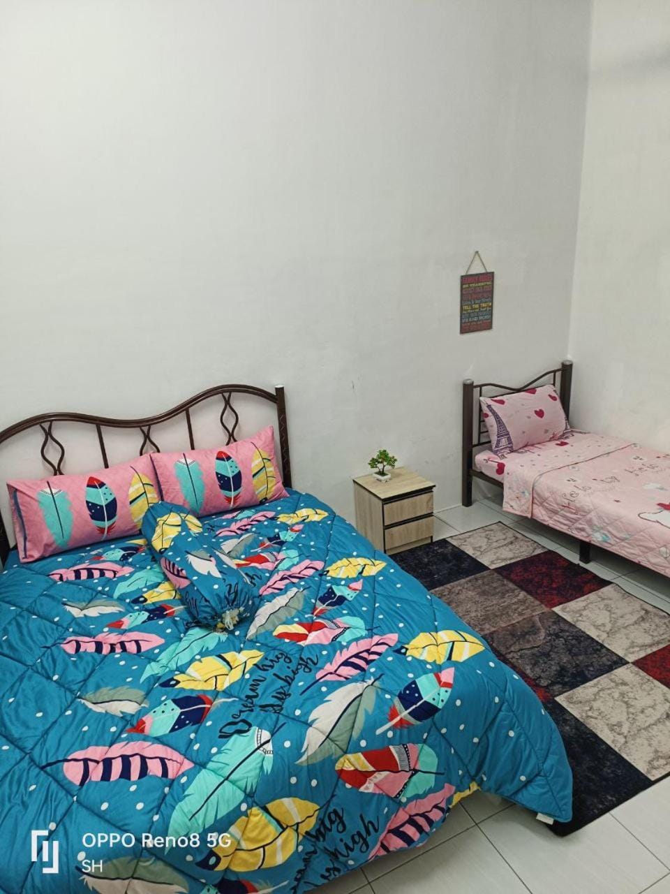 Bed, Bedroom, fireplace, hair dresser, air conditioner