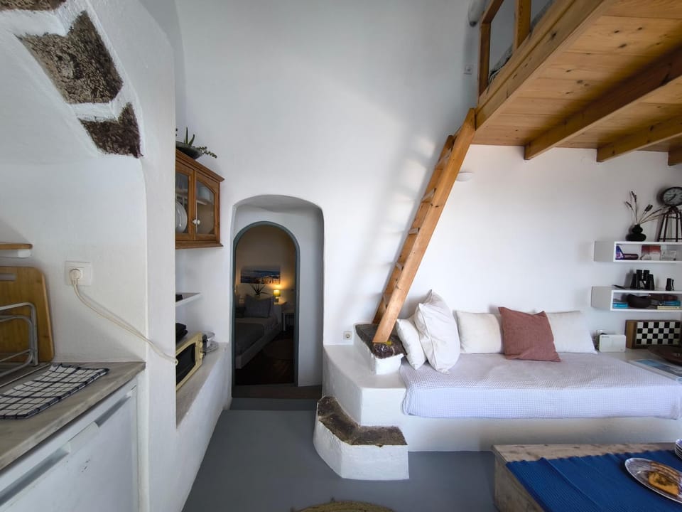 Bed, Kitchen or kitchenette, Living room, Photo of the whole room, Seating area, Bedroom