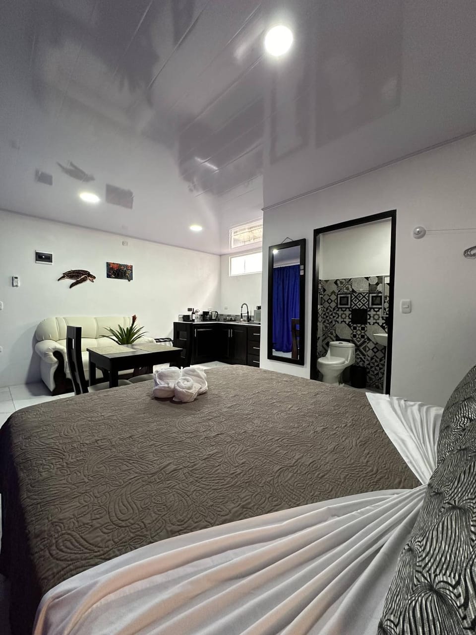Bed, Living room, Photo of the whole room, Seating area, Dining area, Bedroom, hair dresser
