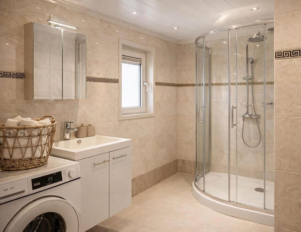 Shower, Bathroom, washing machine
