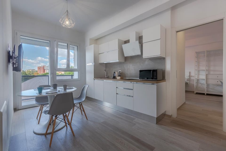 Living room, kitchen