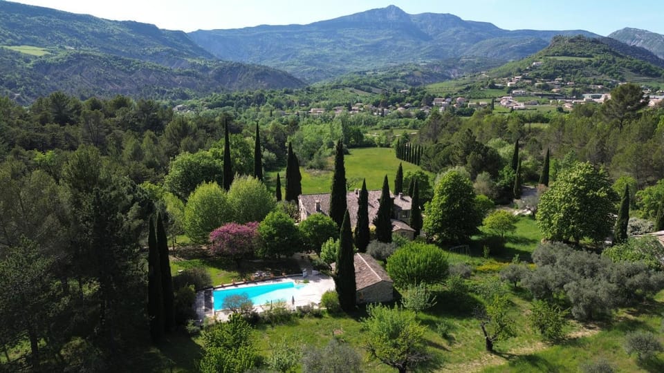 Nearby landmark, Natural landscape, Bird's eye view, Mountain view, Swimming pool