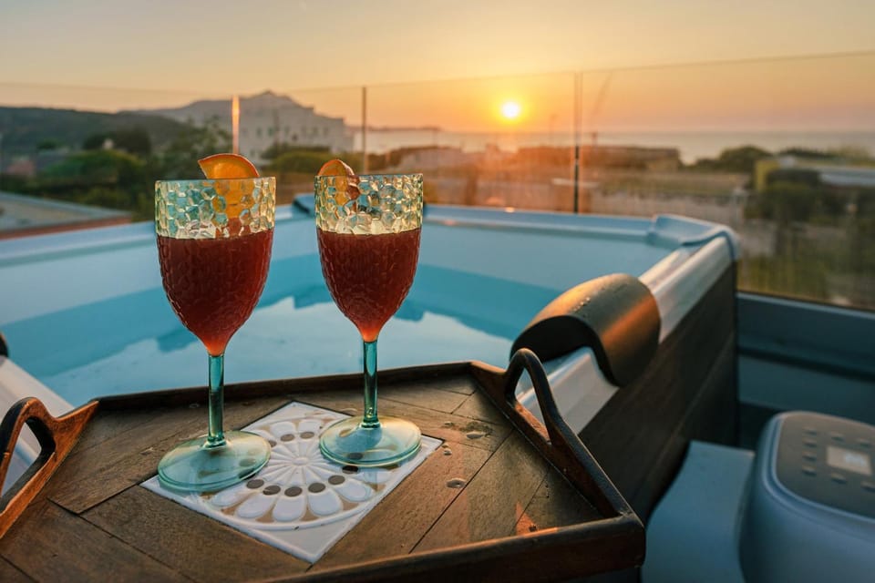 View (from property/room), Balcony/Terrace, Sea view, Sunset