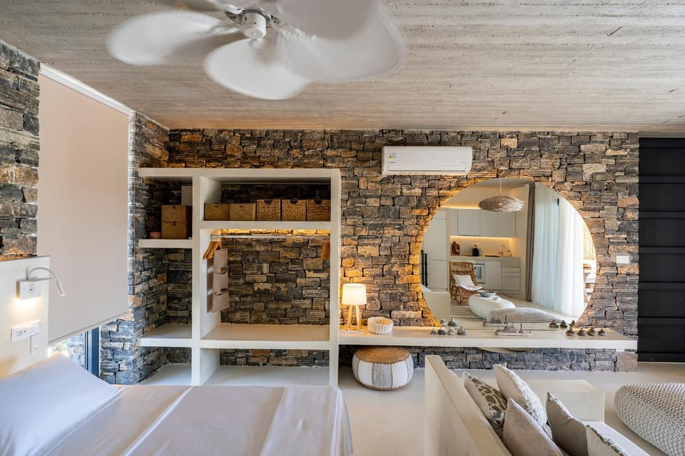 Bed, Bedroom, fireplace, wardrobe