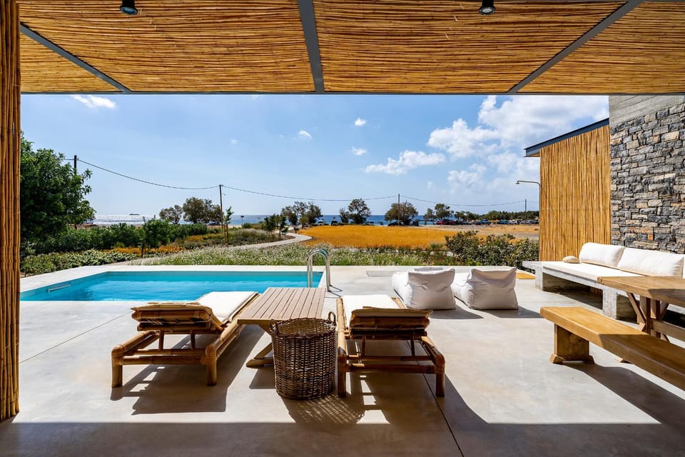 Patio, Natural landscape, Pool view, Swimming pool, sunbed