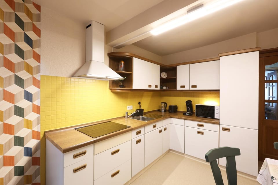 Kitchen or kitchenette, minibar, stove