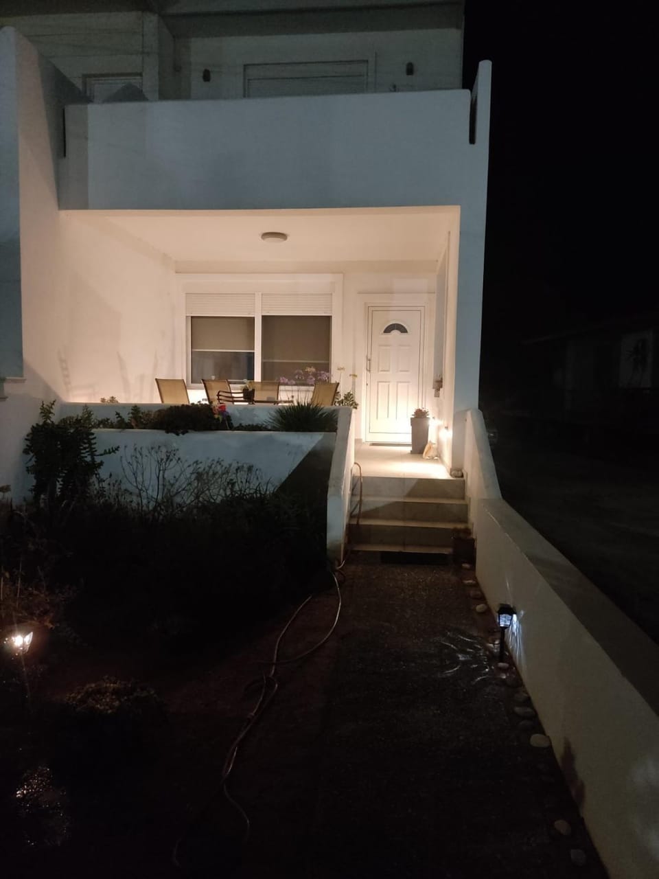Property building, Night, Garden