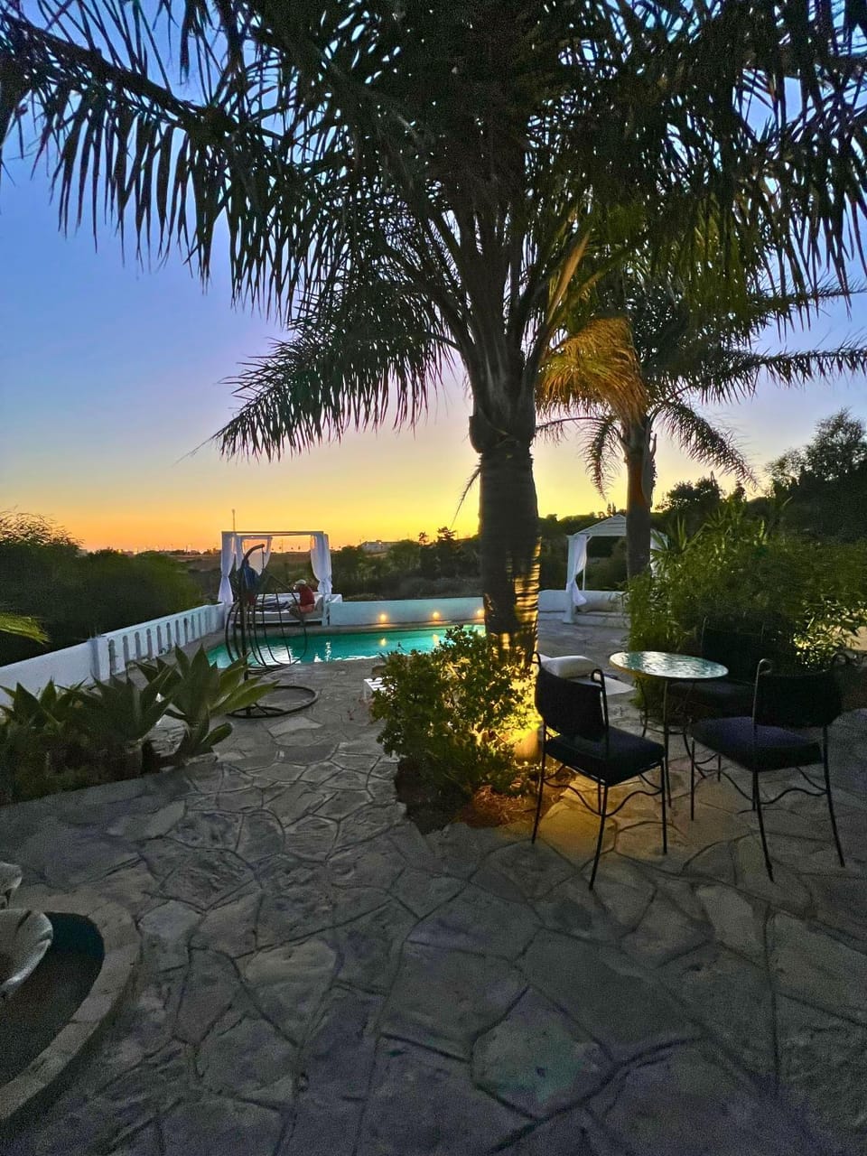 Patio, Natural landscape, Garden view, Swimming pool