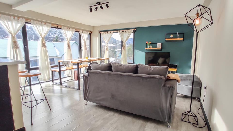 TV and multimedia, Living room, Photo of the whole room, Seating area, Dining area