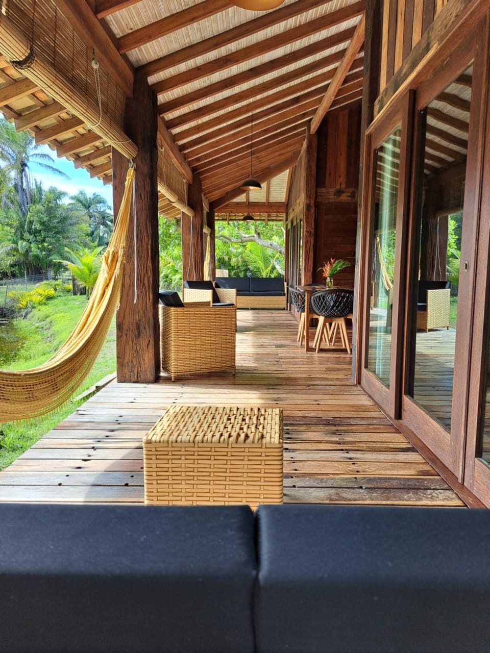 Living room, Seating area, Garden view