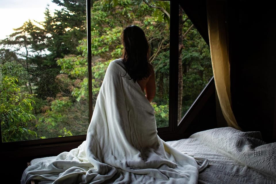 Bed, Natural landscape, Bedroom