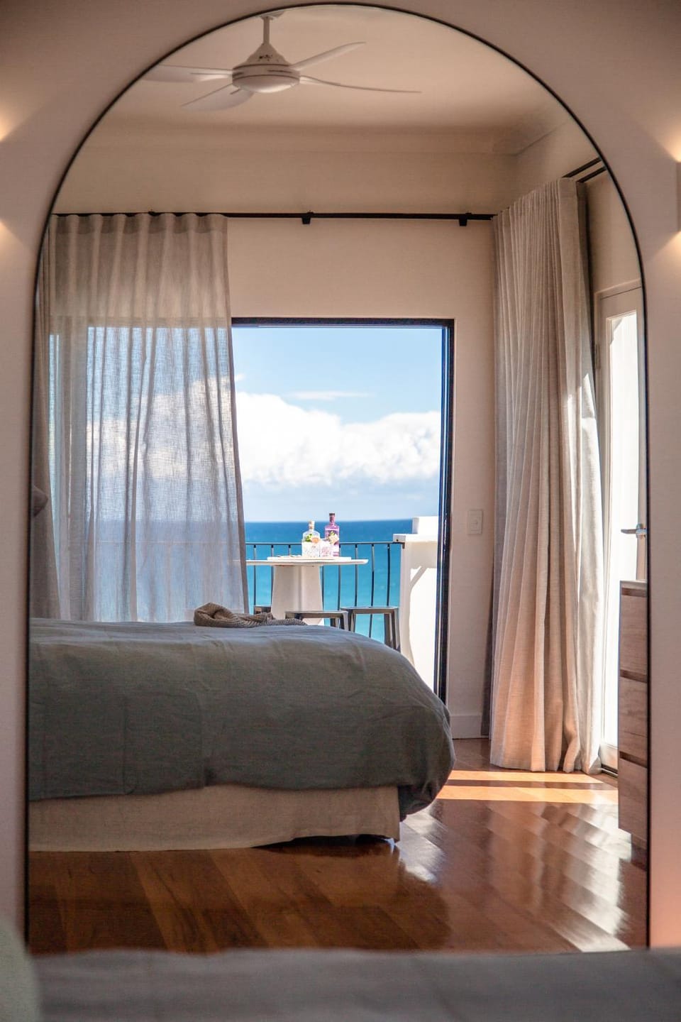 Bed, Bedroom, Sea view