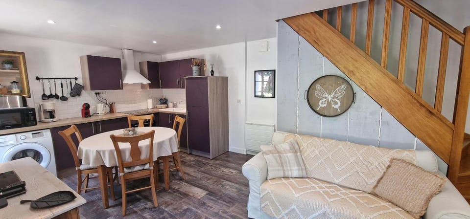 Living room, kitchen