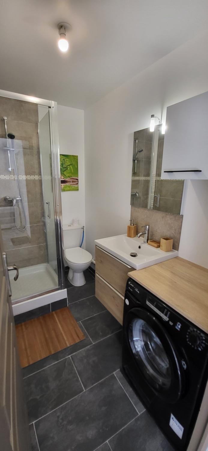 Shower, Toilet, Bathroom, washing machine