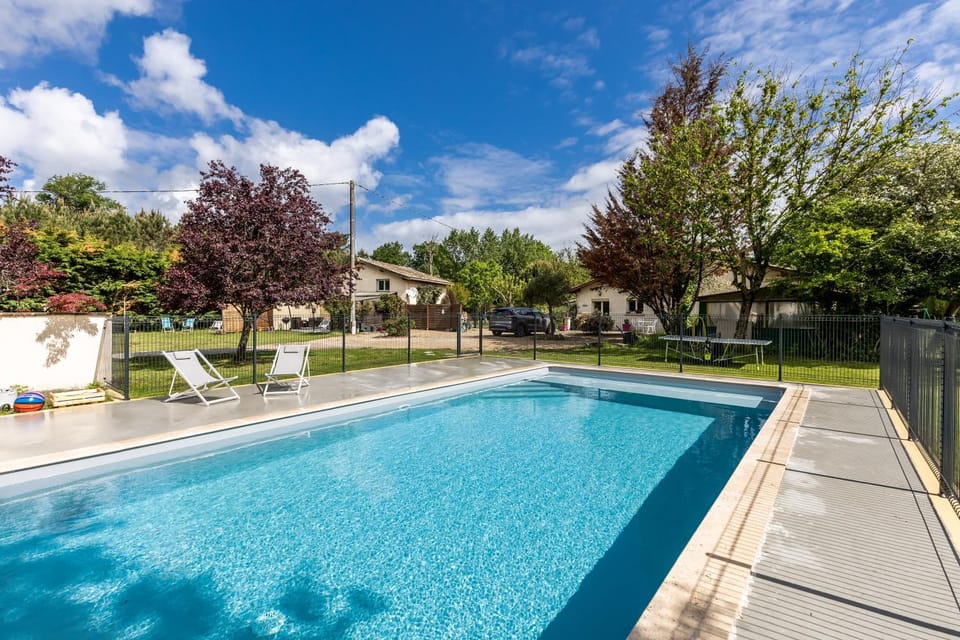 Property building, Living room, Swimming pool