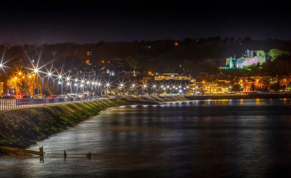 Nearby landmark, Night, Natural landscape, Sea view