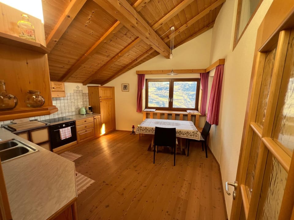 Kitchen or kitchenette, Dining area, stove