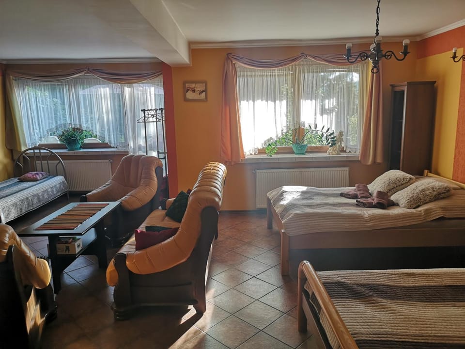 Bed, Living room, Photo of the whole room, Seating area, Bedroom