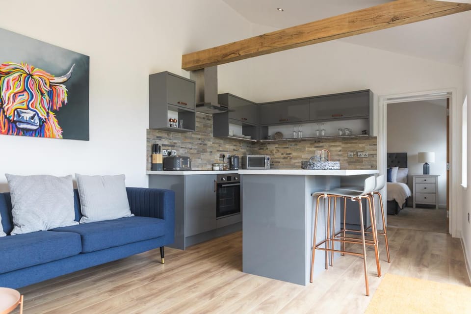 Kitchen or kitchenette, Living room, Dining area