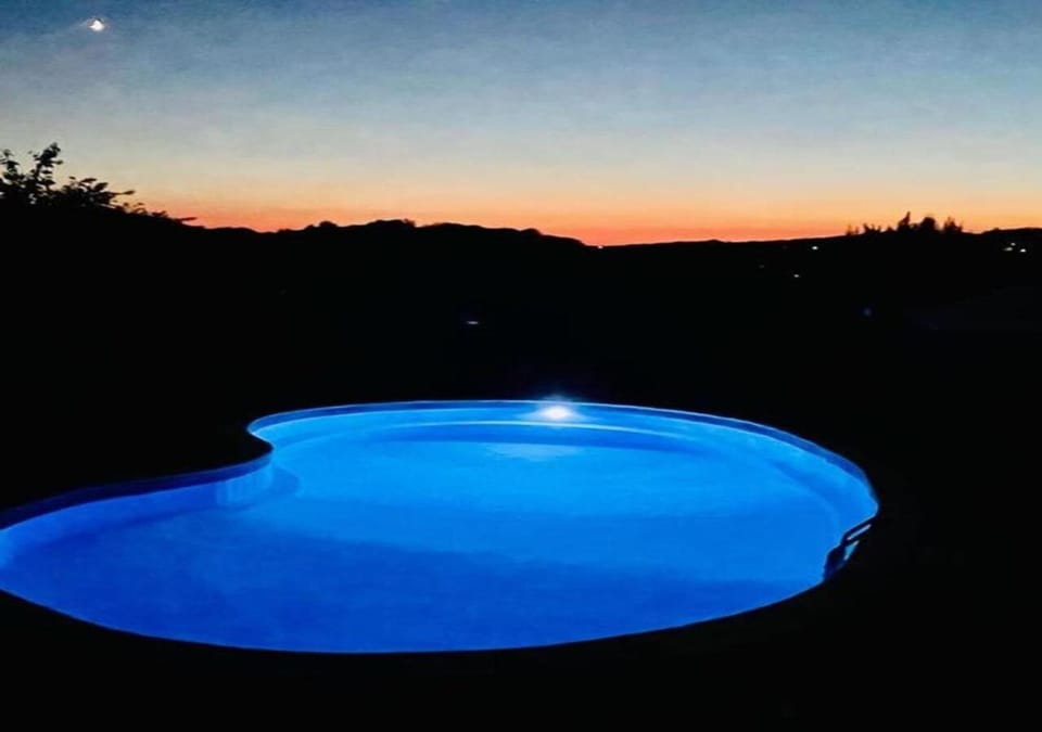 Night, Garden, Garden view, Swimming pool, Sunset
