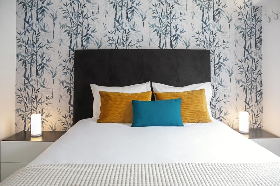 Bed, Decorative detail, Bedroom