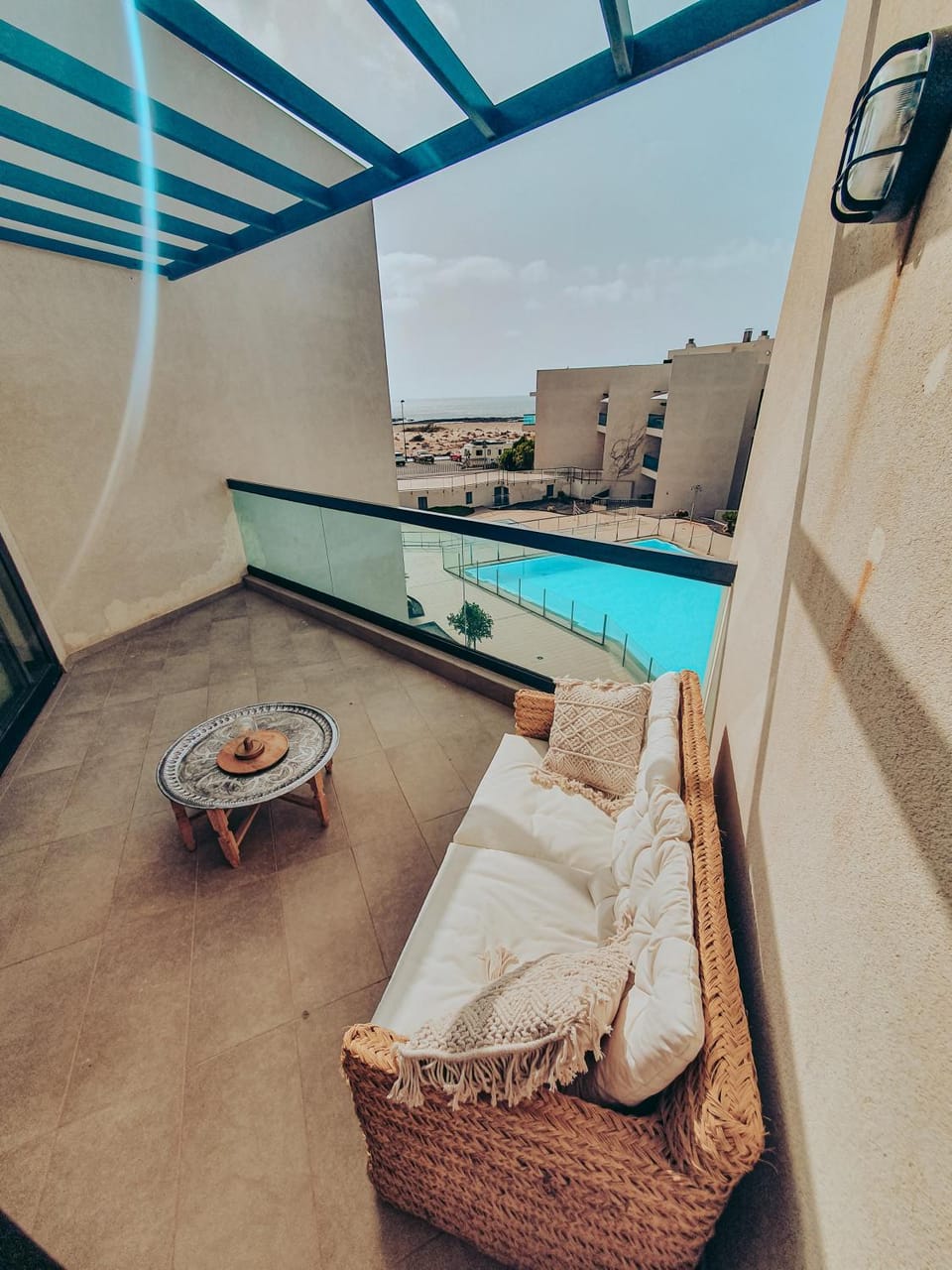 Balcony/Terrace, Photo of the whole room, Pool view