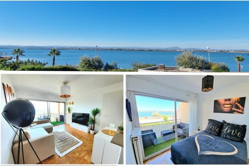 Appartement 1ere ligne piscine terrasse au bord de la plage front de mer avec vélos Apartment in Palavas-les-Flots