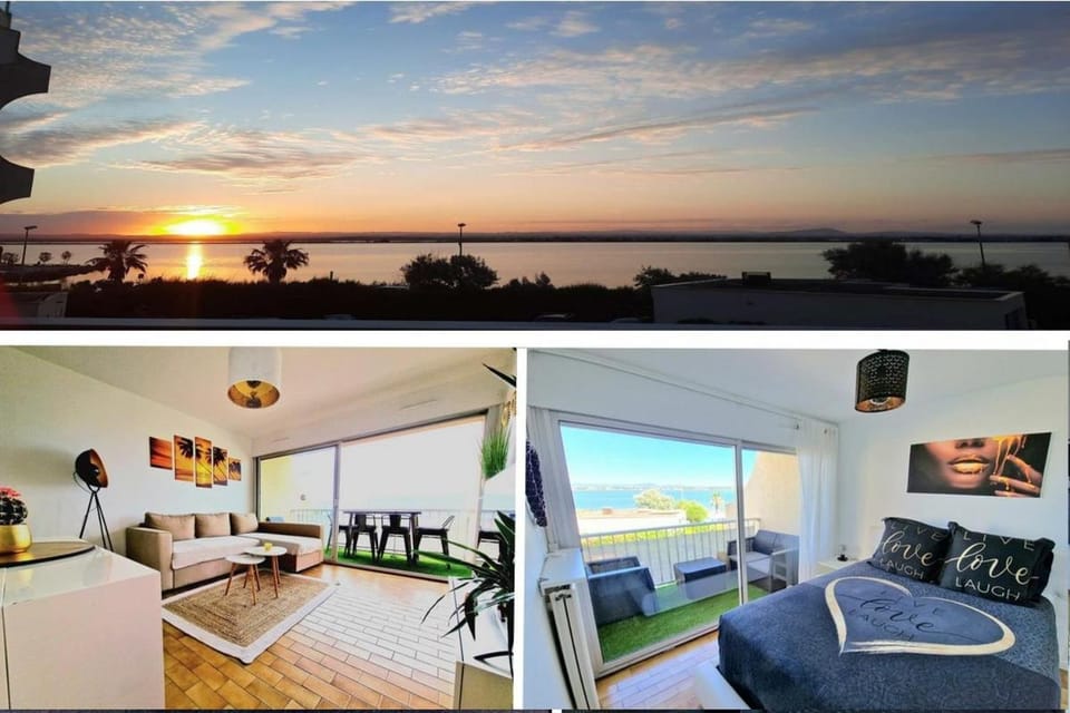 Appartement 1ere ligne piscine terrasse au bord de la plage front de mer avec vélos Apartment in Palavas-les-Flots