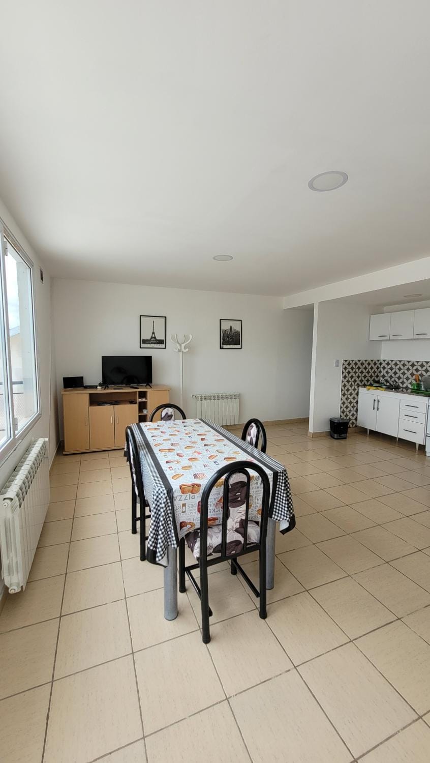 Kitchen or kitchenette, Living room, Dining area