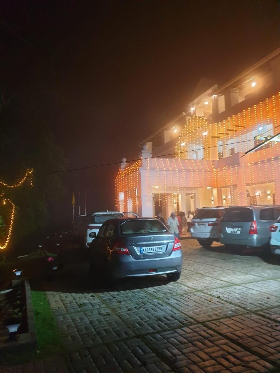 Property building, Night, Parking