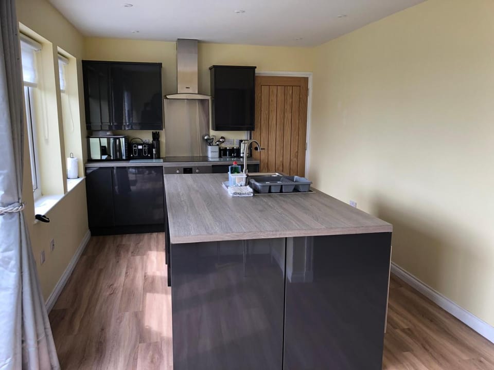 Kitchen or kitchenette, dishwasher, oven, stove