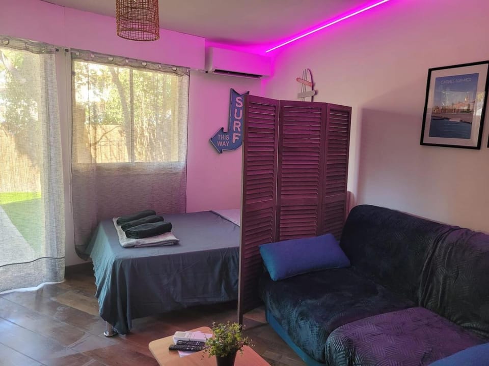 Parking privé + Jardin + Clim proche Plage & Resto Apartment in Cagnes-sur-Mer