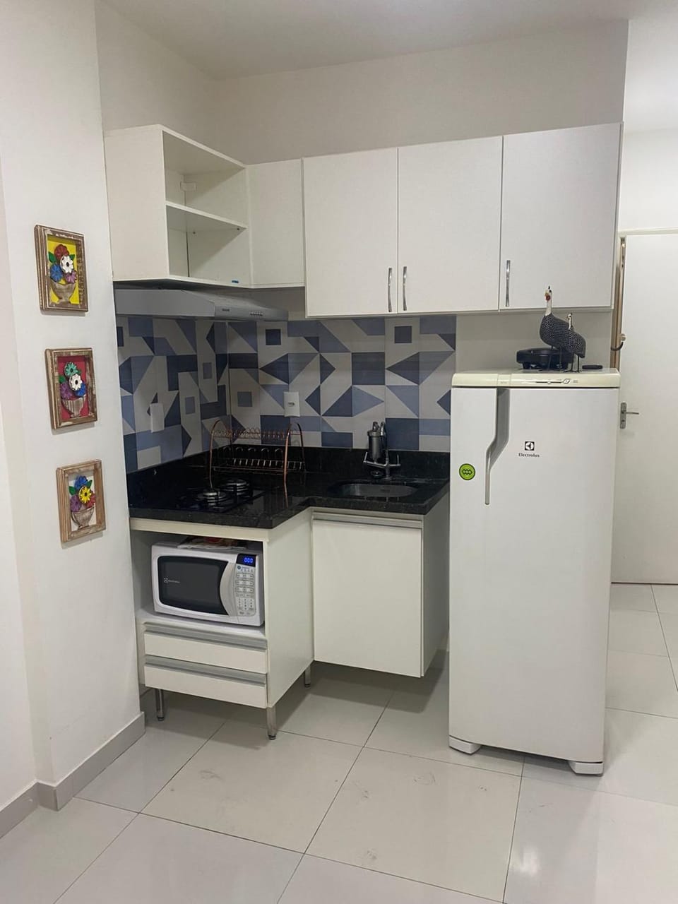 Kitchen or kitchenette, microwave, minibar, stove