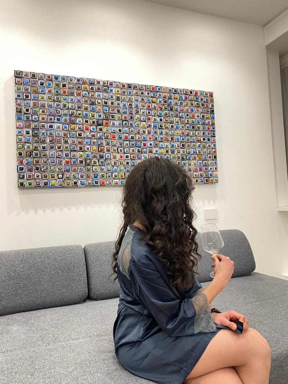 Living room, hair dresser